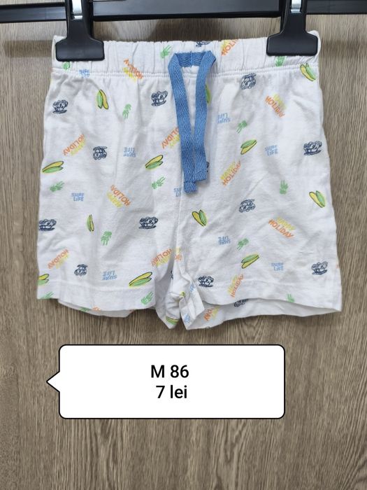 Pantaloni 6 buc  băieți scurți vară M 86 -92