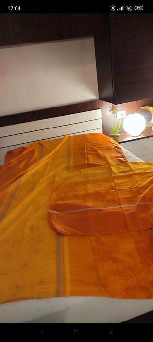 Lenjerie de pat, imprimeu floral si geometric, material satinat, noua