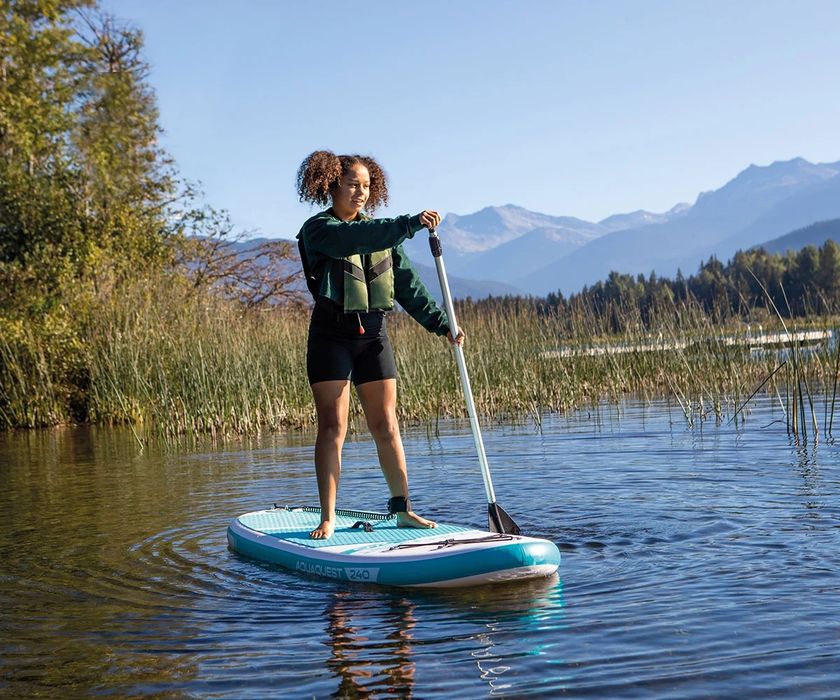 Надуваем Youth SUP борд с гребло INTEX Aqua Quest 240, 244 х 76 х 13 см