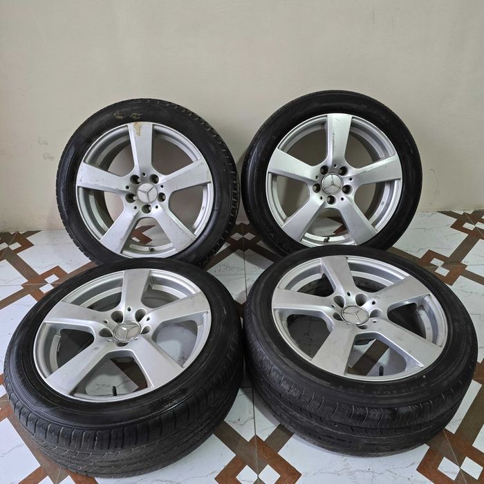 R18 5x112 saka diskalar balonlari bilan 215/50- 4 dona (b/u)