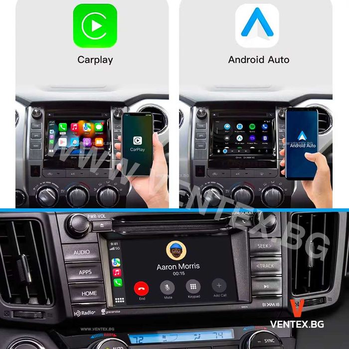 Безжичен CarPlay и Android Auto интерфейс за Toyota от 2014 до 2019 г.