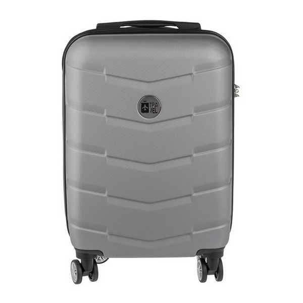 Куфар с колелца Mercado Trade, Релефен, 87л., Сив металик