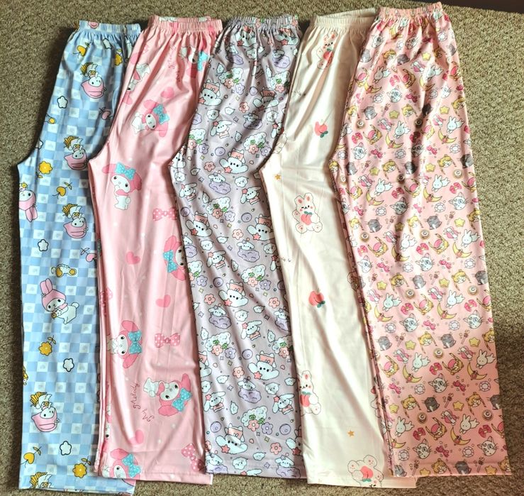 Pantaloni de casă bumbac satinat diverse personajde de desene animate