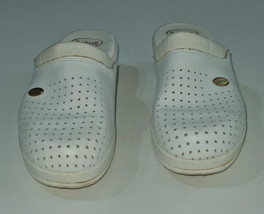 Saboți anatomici Scholl pentru bărbați - alb - 41