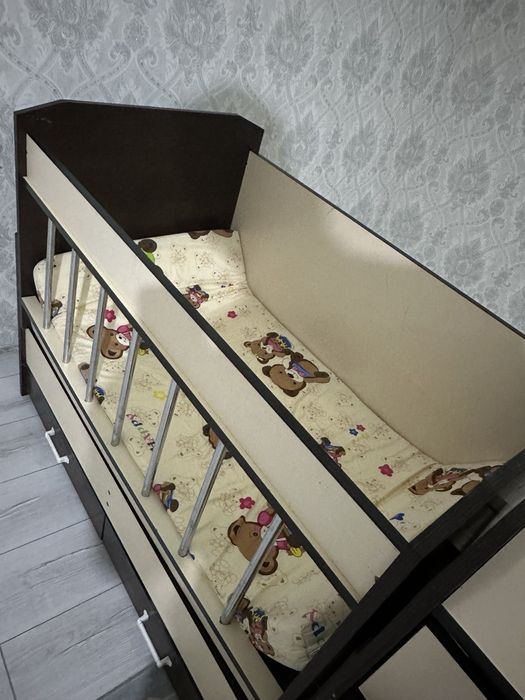 Детский манеж кровать + стол минимализм