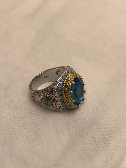 Перстень серебряный с натуральным камнем