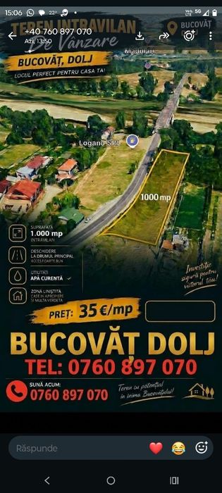 Terenuri Leamna de sus și Bucovăț teren stradal