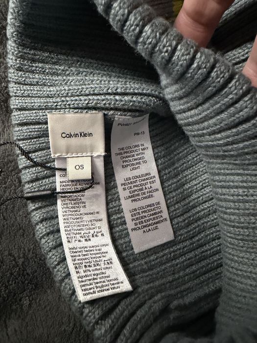 Calvin Klein Patch Rib beanie caciula unisex gri marime OS noua