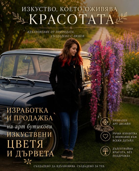 Изкуствени цветя и дръвчета