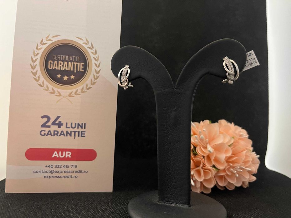 Cercei Aur 18k 2.11g (AG16 Moldova b33124)-Garantie 2 ani!