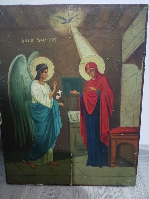 Icoane rusesti din anii 1880 pictura pe lemn.
