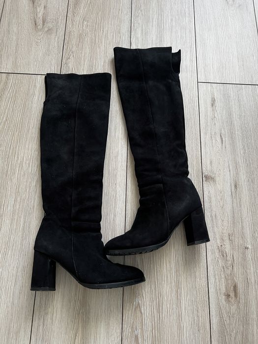 Замшевые сапоги