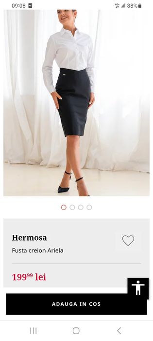 Fusta creion Hermosa, marimea 36