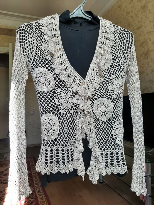 Кофта золотистая ажурная!