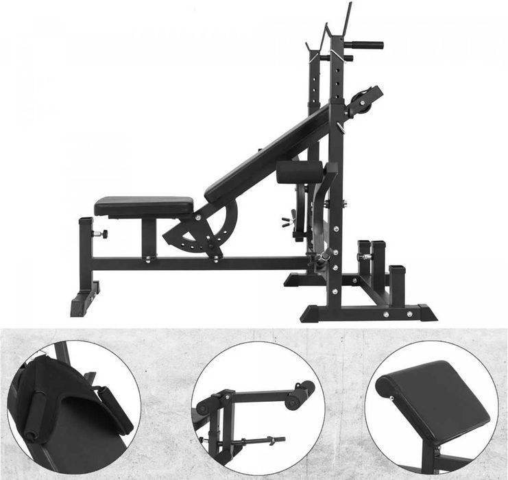 Banca Multifunctionala FITNESS + Set GREUTĂȚI 100 KG 30/31 MM