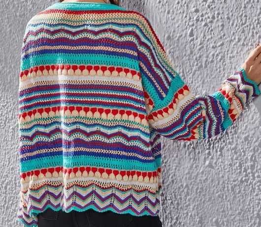 Есенно-зимен топ, Секси пуловер, Ефектна къса блуза, Къс пуловер