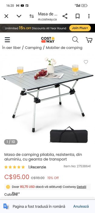 Masa de gradina preț 250 lei