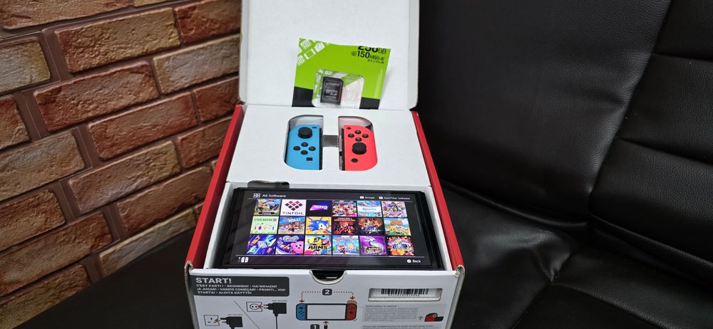 Nintendo Switch OLED Modata Consola 30 Jocuri  Impecabil SD 512GB Memo