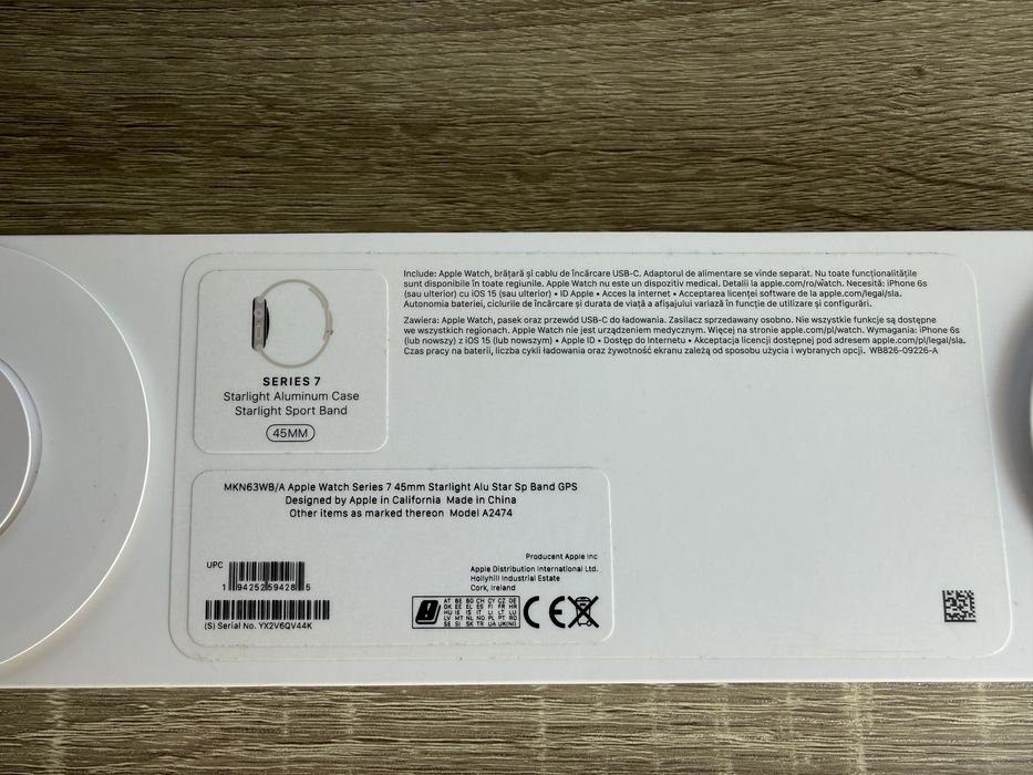 APPLE Watch Series 7, GPS, 45mm Starlight