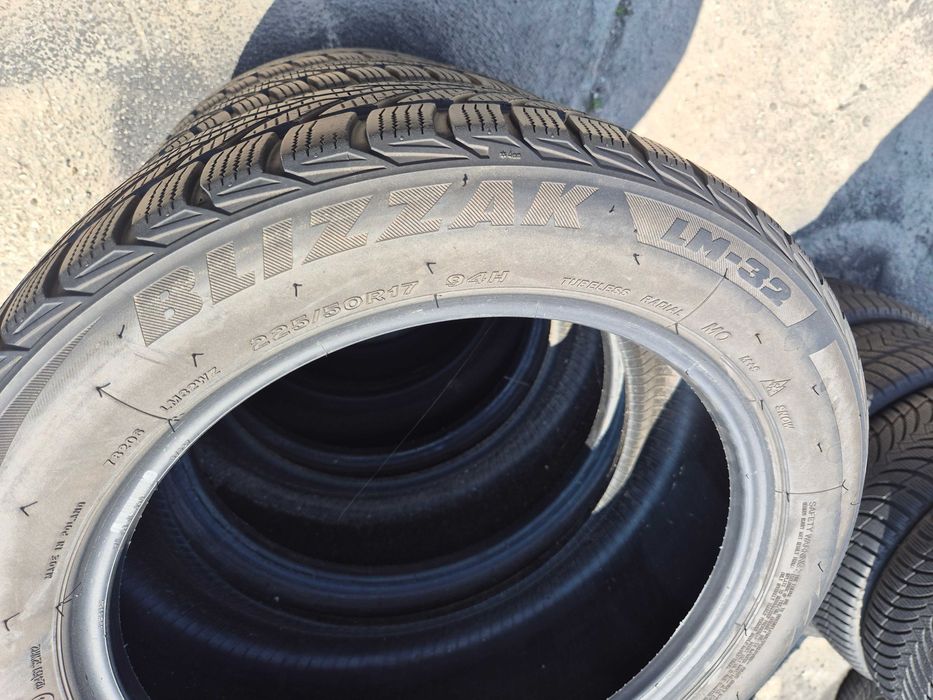 4 Anvelope M+S - 225/50/17 - Bridgestone - Stare F BUNA DOT 2020 - 2019 !