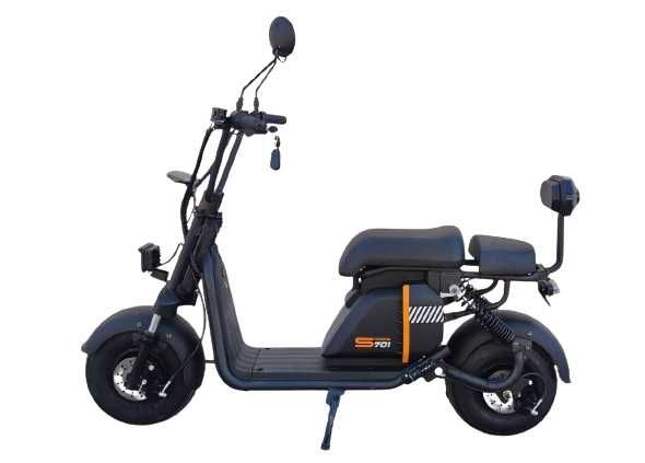 Електрически скутер тип Чопър EcoWay Middle 701 500W в черен цвят