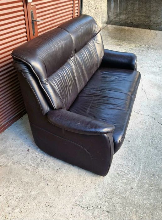 Диван от естествена кожа-двойка