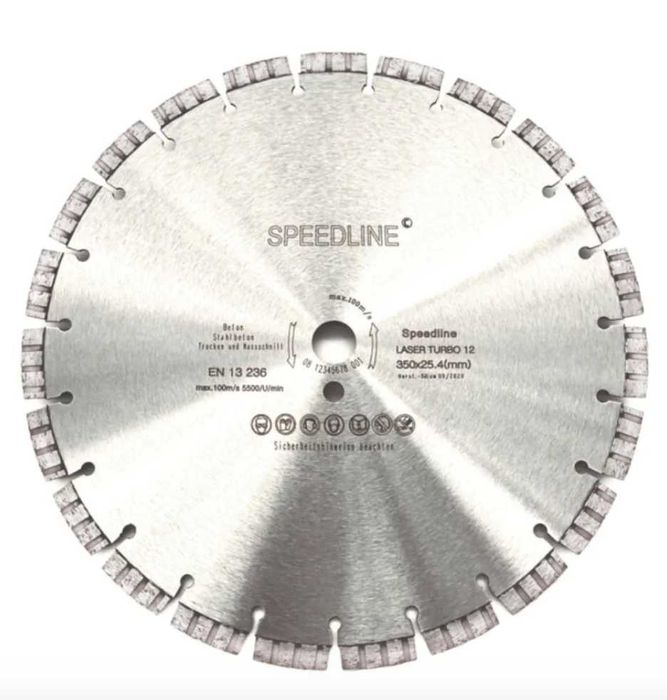 Disc diamantat diametru 350 / 25,4 mm calitate premium