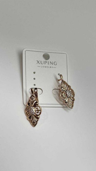 серьги Xuping. Узорные. На каждый день и вечер. (НОВЫЕ)