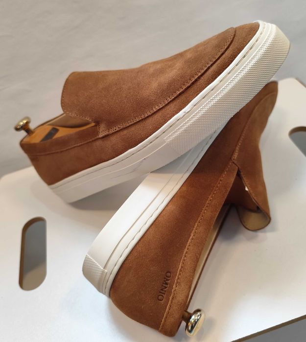 Pantofi casual 43 43.5 slip on Sartoriale OMNIO NOI piele naturala