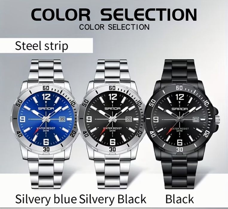 Мъжки класически, модерни и стилни кварцови часовници с кожена кайшка!