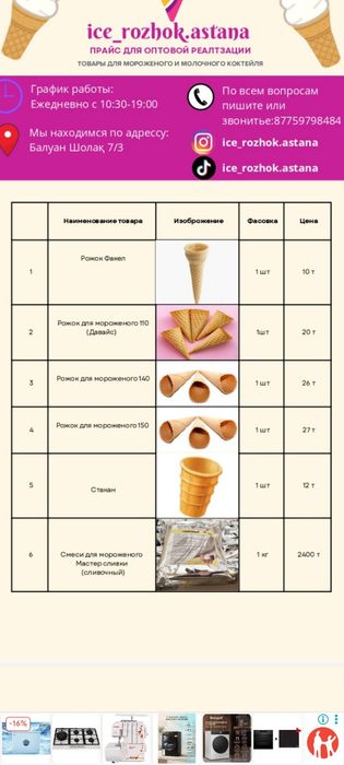 Рожок для мороженого