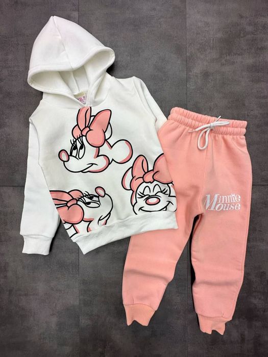 Treninguri fetițe Minnie ,bumbac gros vătuit 3ate ,calitate 

Piersică