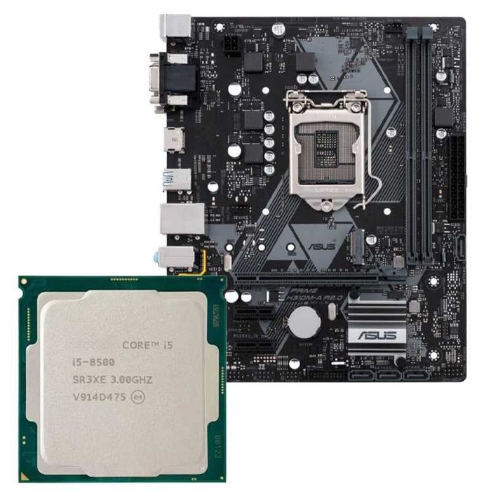 STARTER KIT Procesor Intel Core i5 8500 3.0GHz tray + Placa de baza Placa de baza ASUS PRIME H310M-A R2.0 + Cooler Intel Stock
