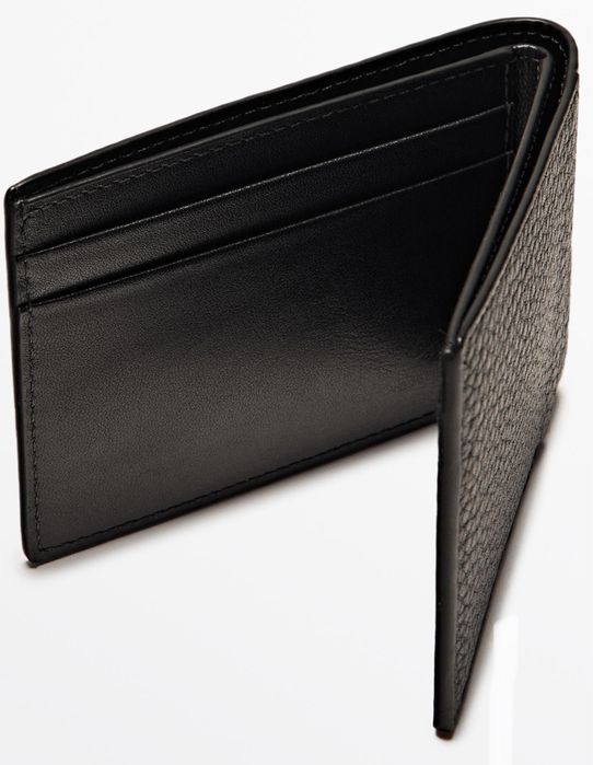 Massimo Dutti Хоризонтален кожен портфейл от естествена напа