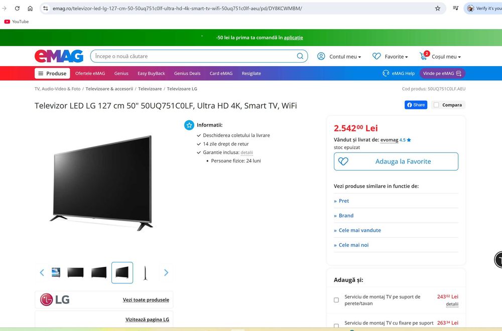 LG LED 126 cm Smart 4K Ultra HD