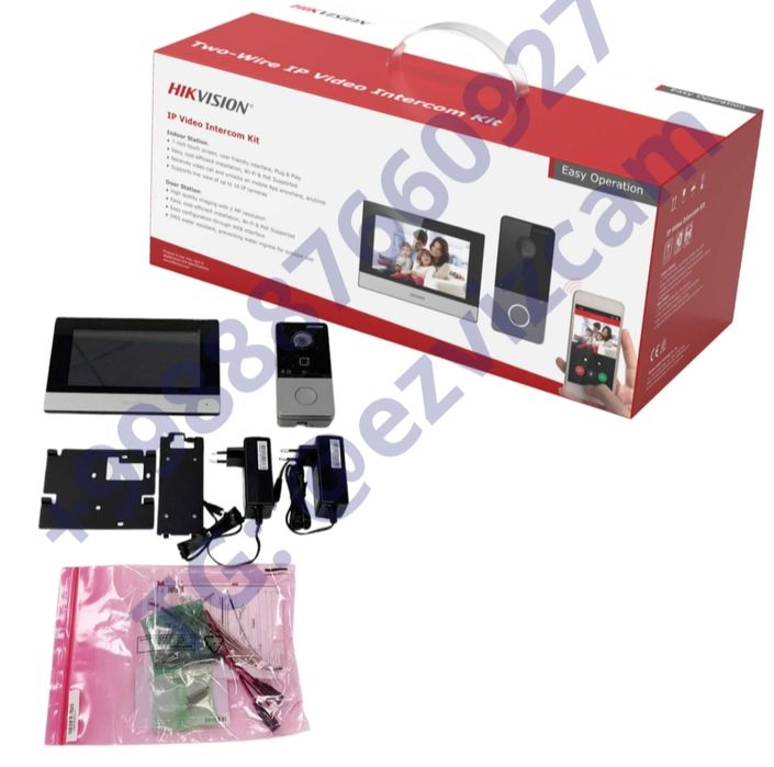 IP / Комплект видео домофон + вызывная панель Hikvision KIS603 / 603