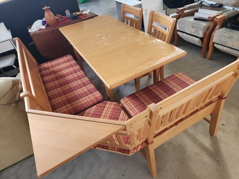 Set Complet Bucătărie/Dining • Colțar, Masă și 2 Scaune