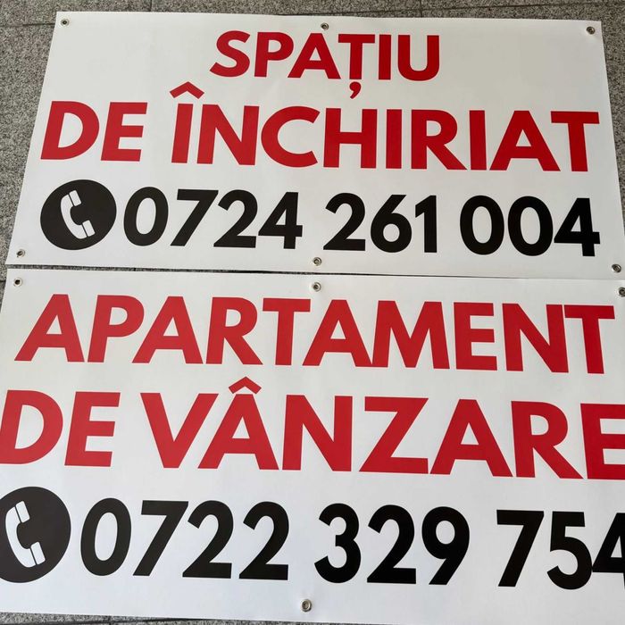 Banner De Vânzare / De Închiriat / Personalizat
