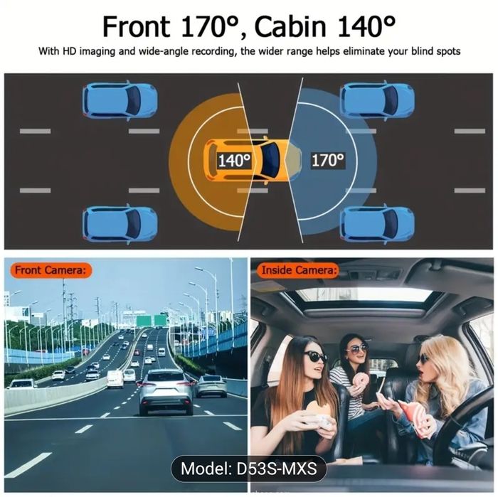 Car camera 170° ъгъл, авто камера, паркинг, night vision