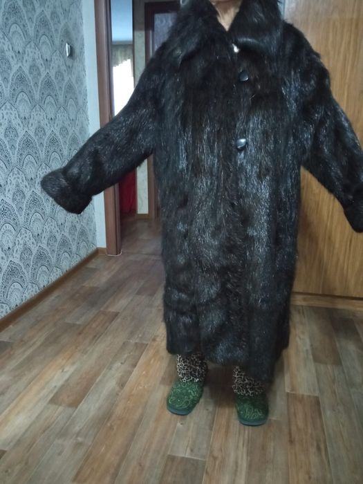 Шуба нутрия длинная