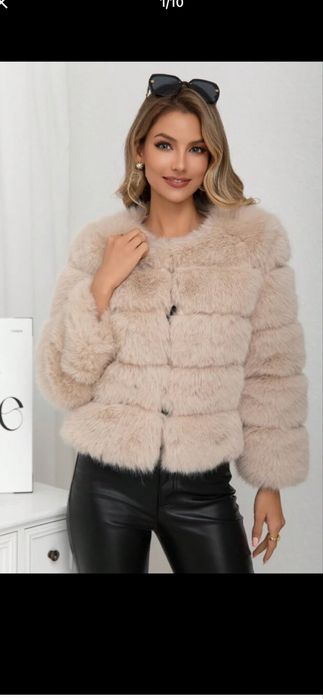 Пролетно палто с косъм