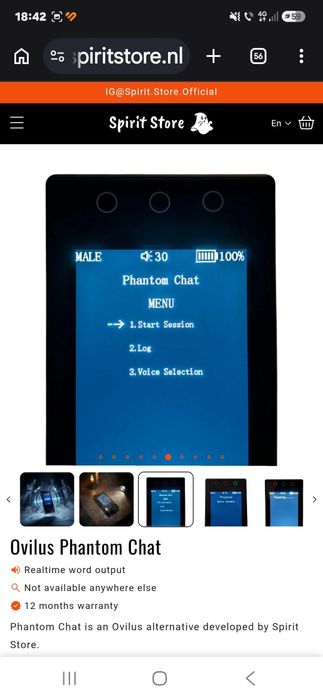 Ovulus Phantom Chat Ghost Hunting , aparat nou, sigilat și nefolosit