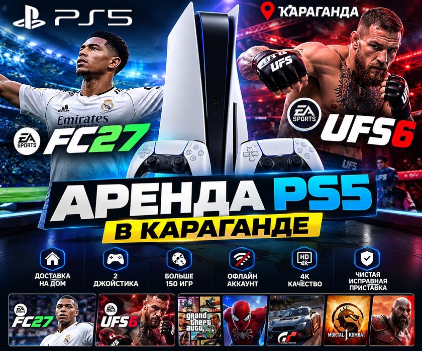 Аренда Прокат PS 5, PS 4, PlayStation 5, PlayStation 4, ПС 5, ПС тв