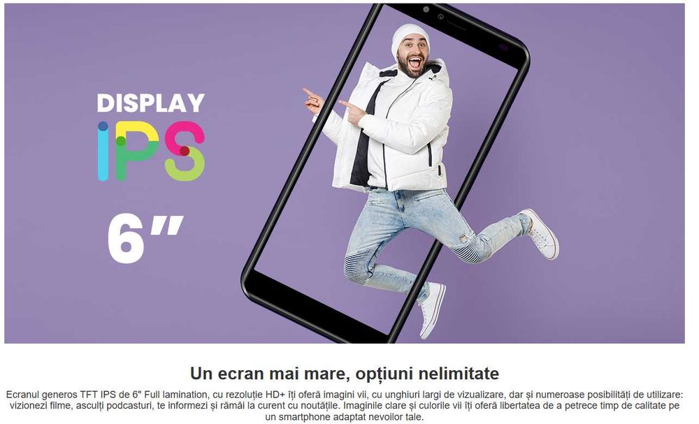 Allview A30 PLUS NOU SIGILAT 2GB Ram Ecran Mare 6"Dual SIM Amprenta