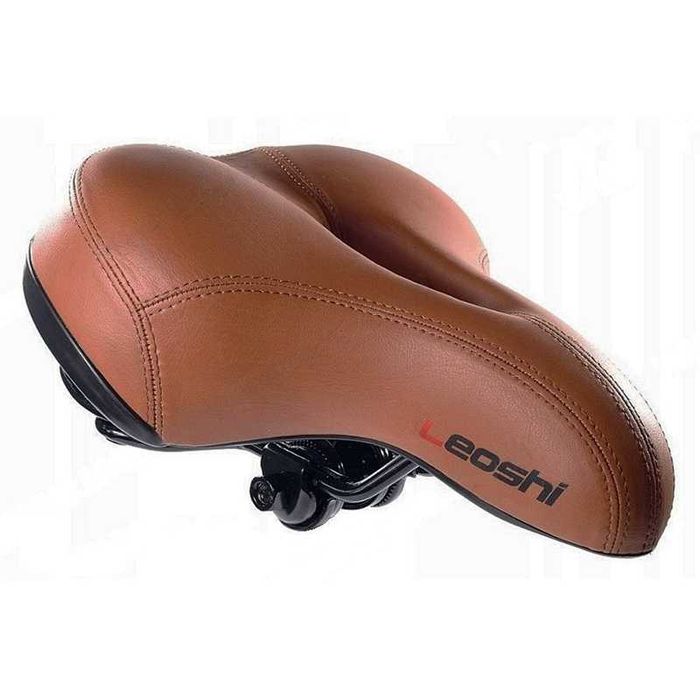Универсална седака за велосипед LEOSHI, Въздушен отвор, Черна и Кафява