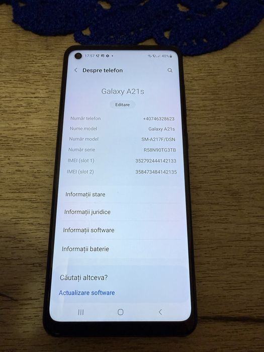 Samsung Galaxy A21s, Dual SIM, 32GB, 3GB RAM, 4G, Black