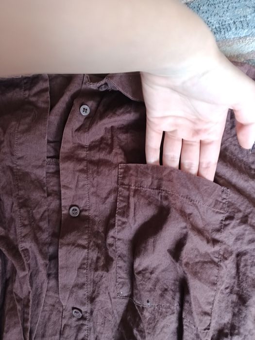 Кафява риза grunge baggy стил