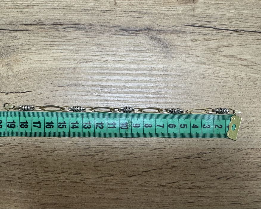 Bratara aur alb+galben 14k