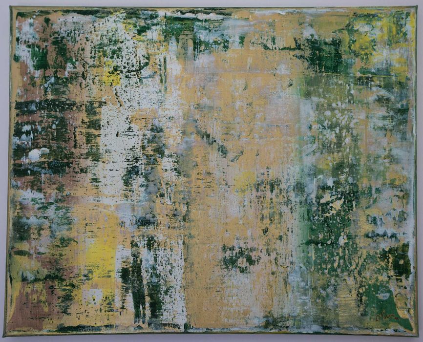 Abstract Flow - абстрактна картина, акрил върху платно, 40х50 см