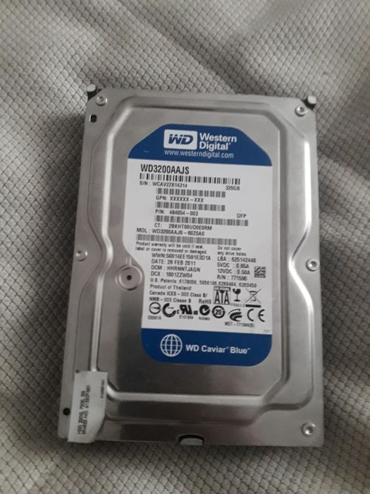 HDD Western Digital 320GB SATA — рабочий